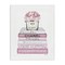 Stupell Industries Rose Bouquet & Designer Bookstack Canvas Wall Art